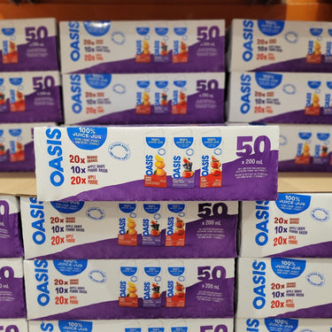 Oasis Assorted Flavors 100% Juice blend Boxes - 50 x 200 ML